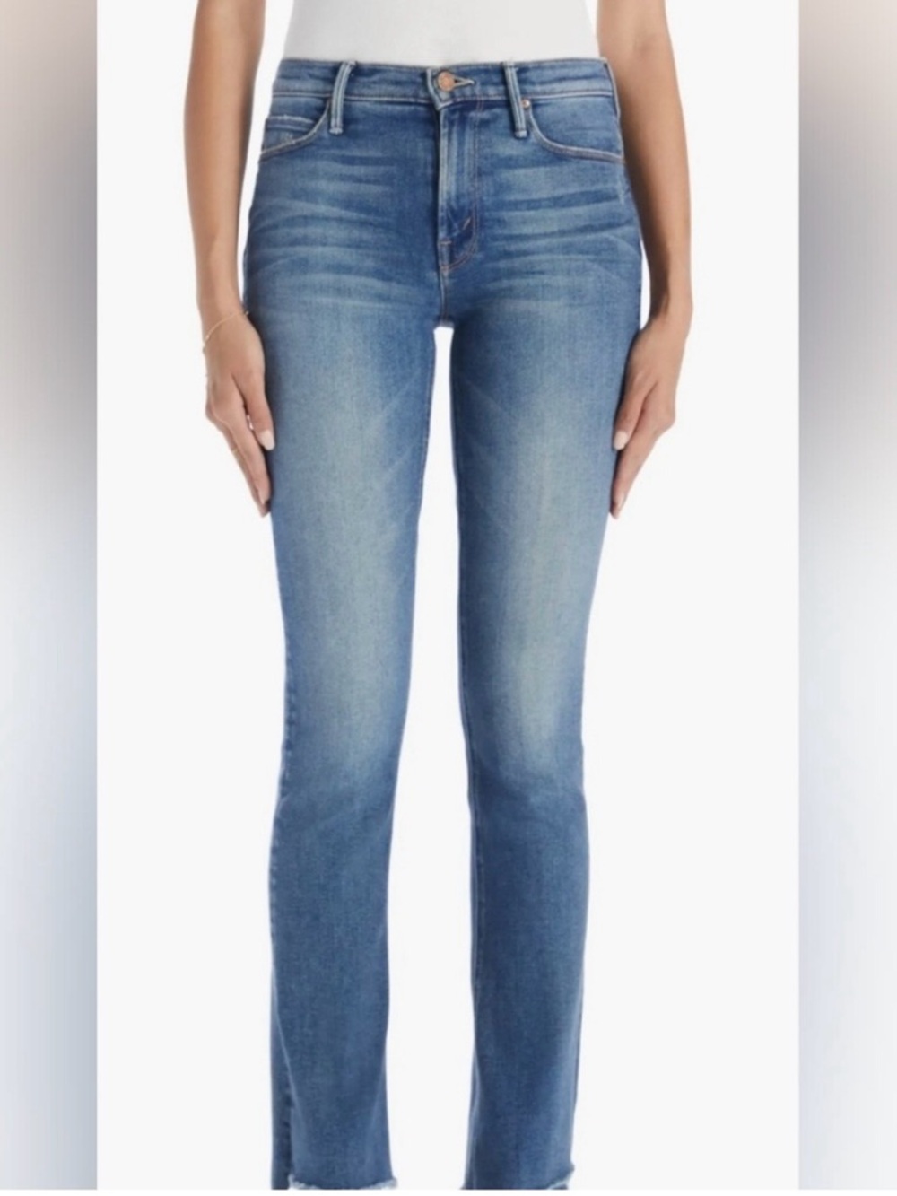 MOTHER Straight Leg Jeans in Light Blue Wash “change is in the air”